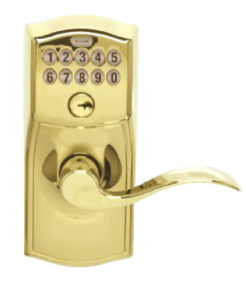 Schlage Accent Lever Electronic Lockset - Bright Brass